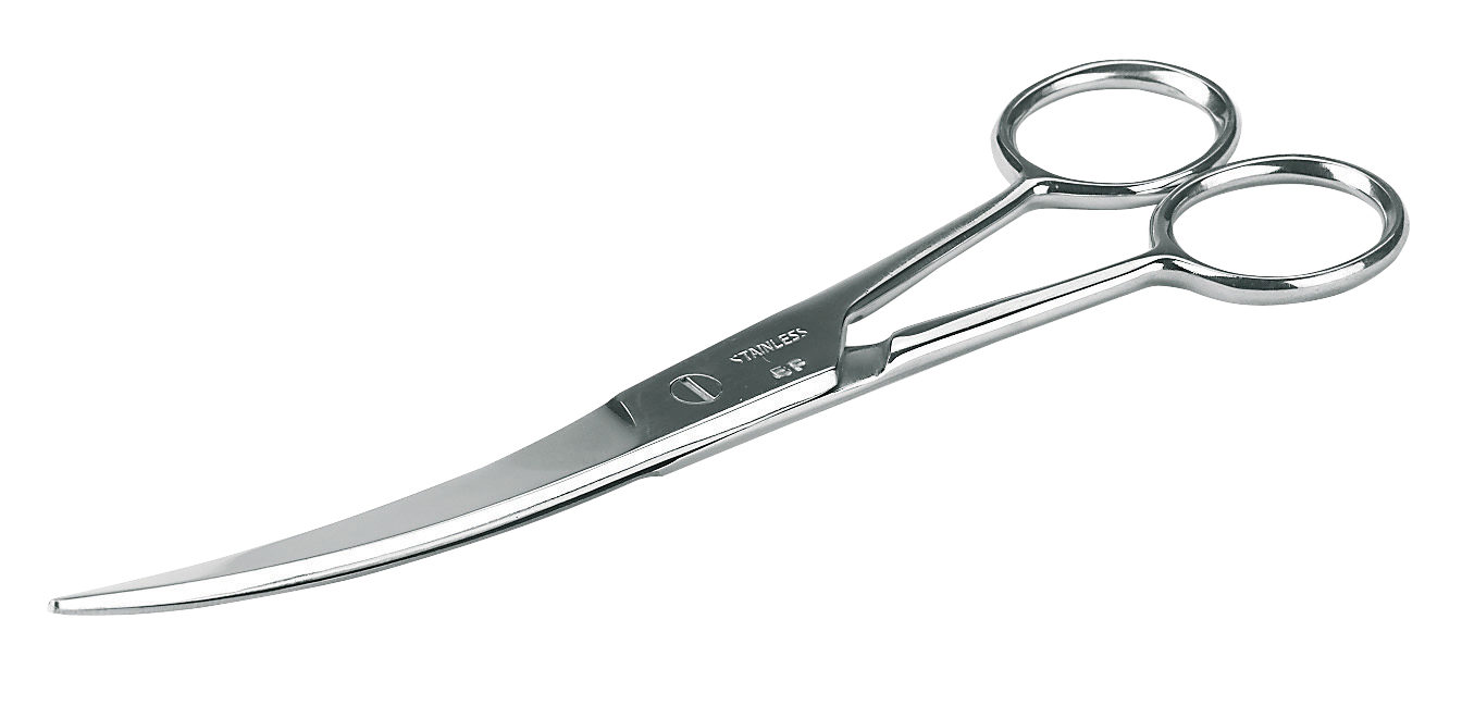 Marking scissors bent blades