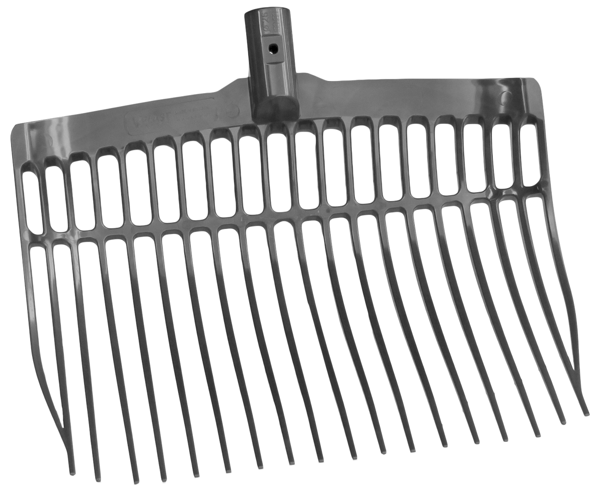 razor fork plastic dark grey without handle stable animal housing