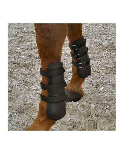 120 Leather tendon protection boots with double velcro closure  foot protection