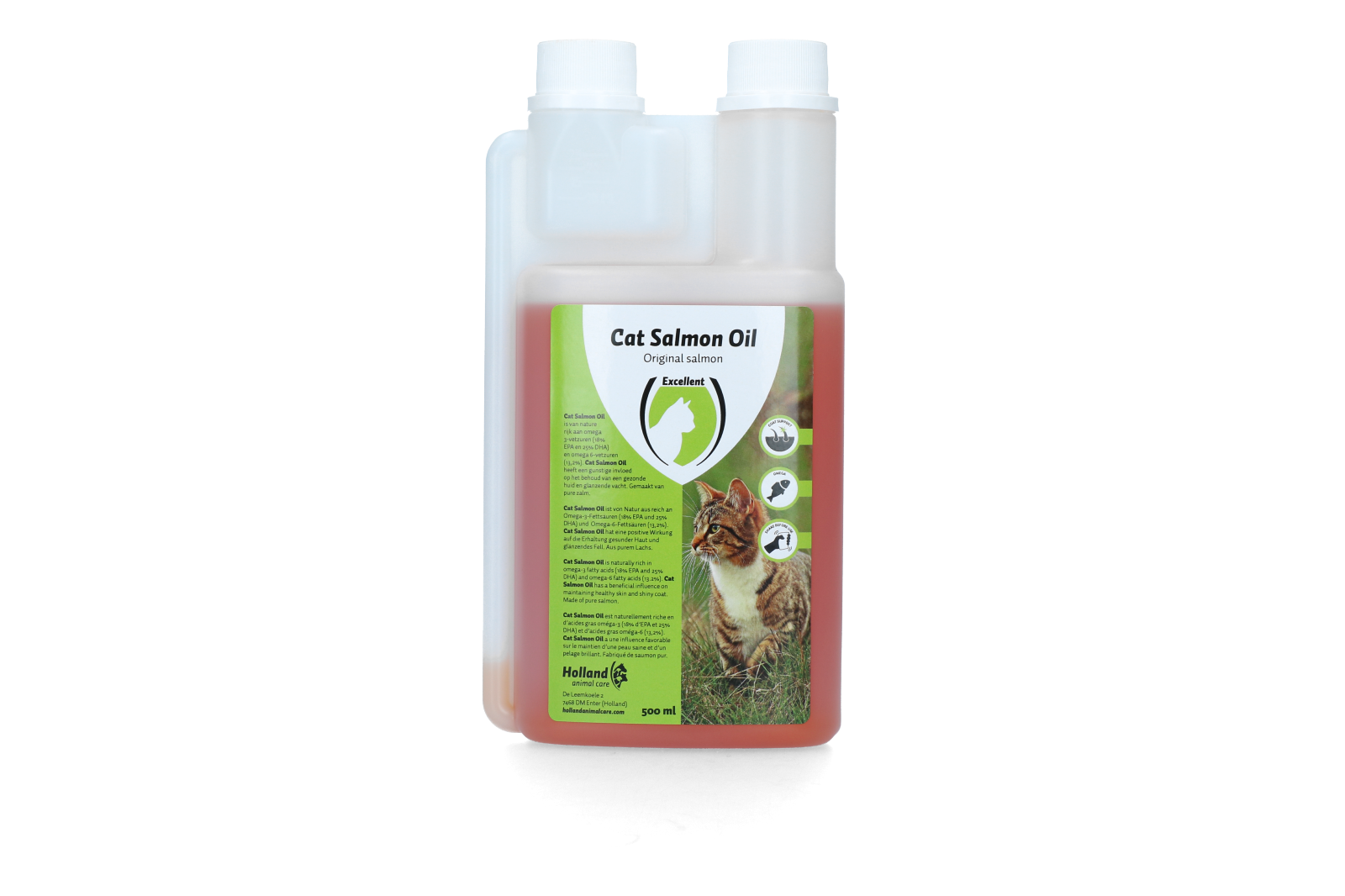 Cat salmon oil, cat multivitamin and food supplement, health