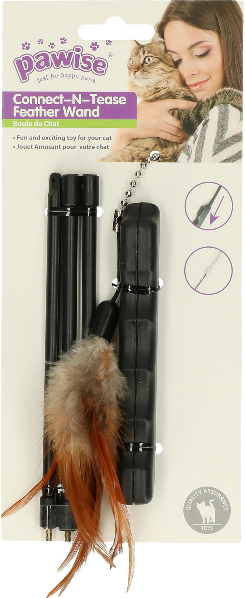 Connect-N-Tease feather wand cat toy