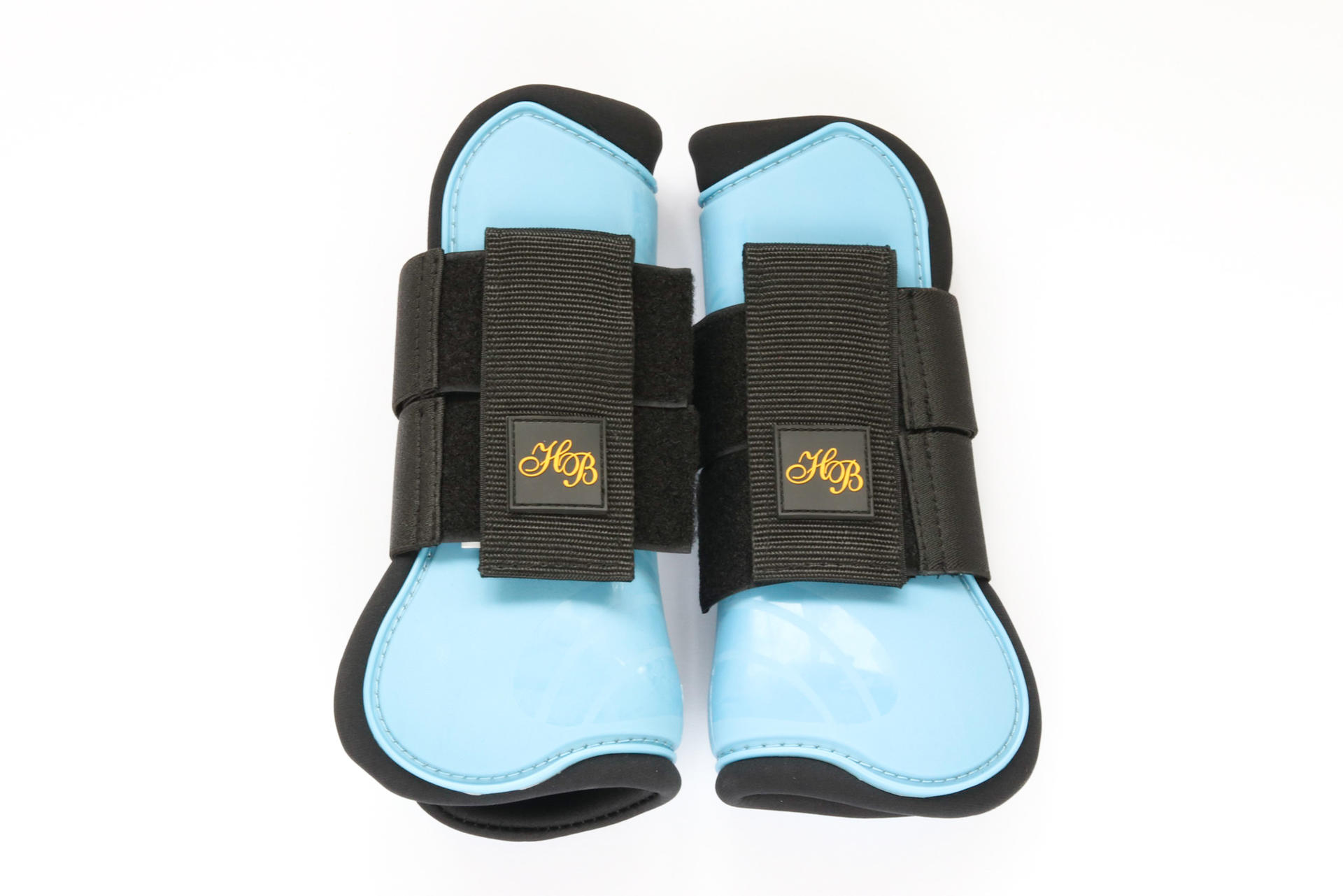 205 Luxury tendon protection boots full light blue shine horse foot protection