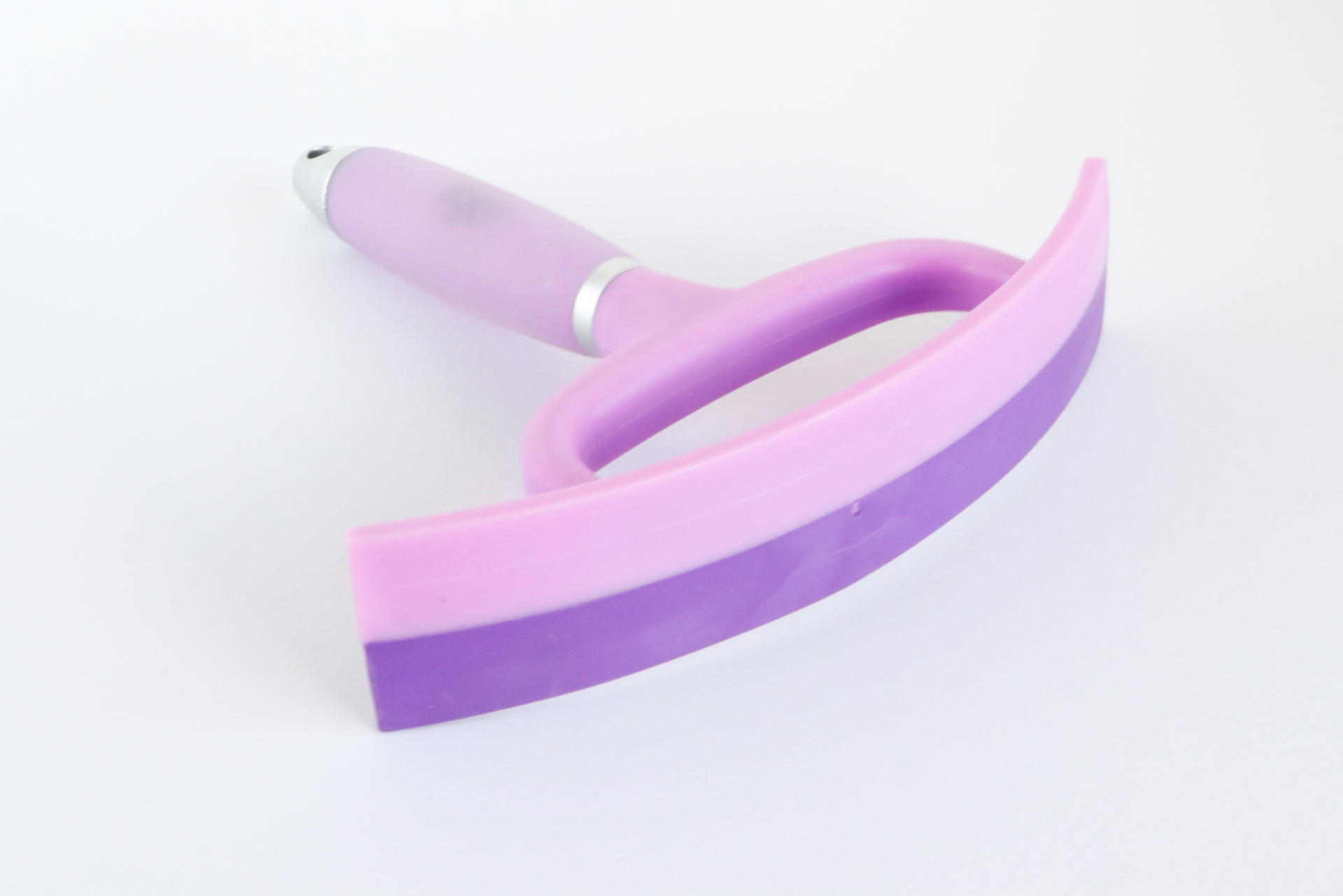 1629 Sweat scraper soft gel with handle purple / purple Horse care
