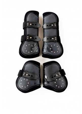 209  Luxury tendon  protection boots glitter shine fuchsia full horse foot protection