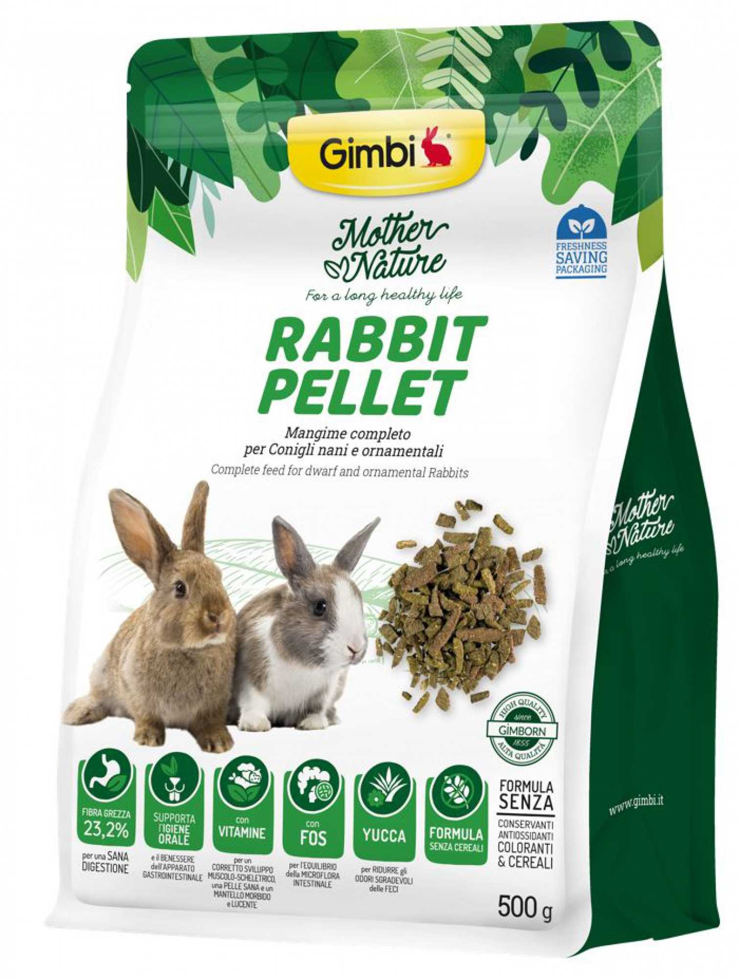 Natural pellets for rabbits 500g