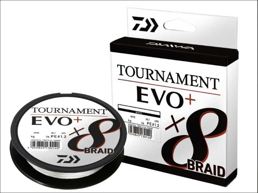FISHING BRAIDED LINES TOURNAMENT X8 BRAID EVO+ WHITE 2700M 0.14MM
