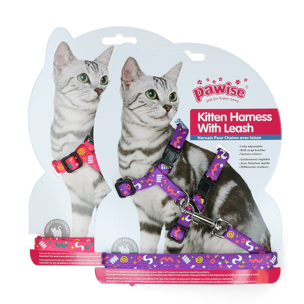 Cat harness leash-pink / purple, cat harness