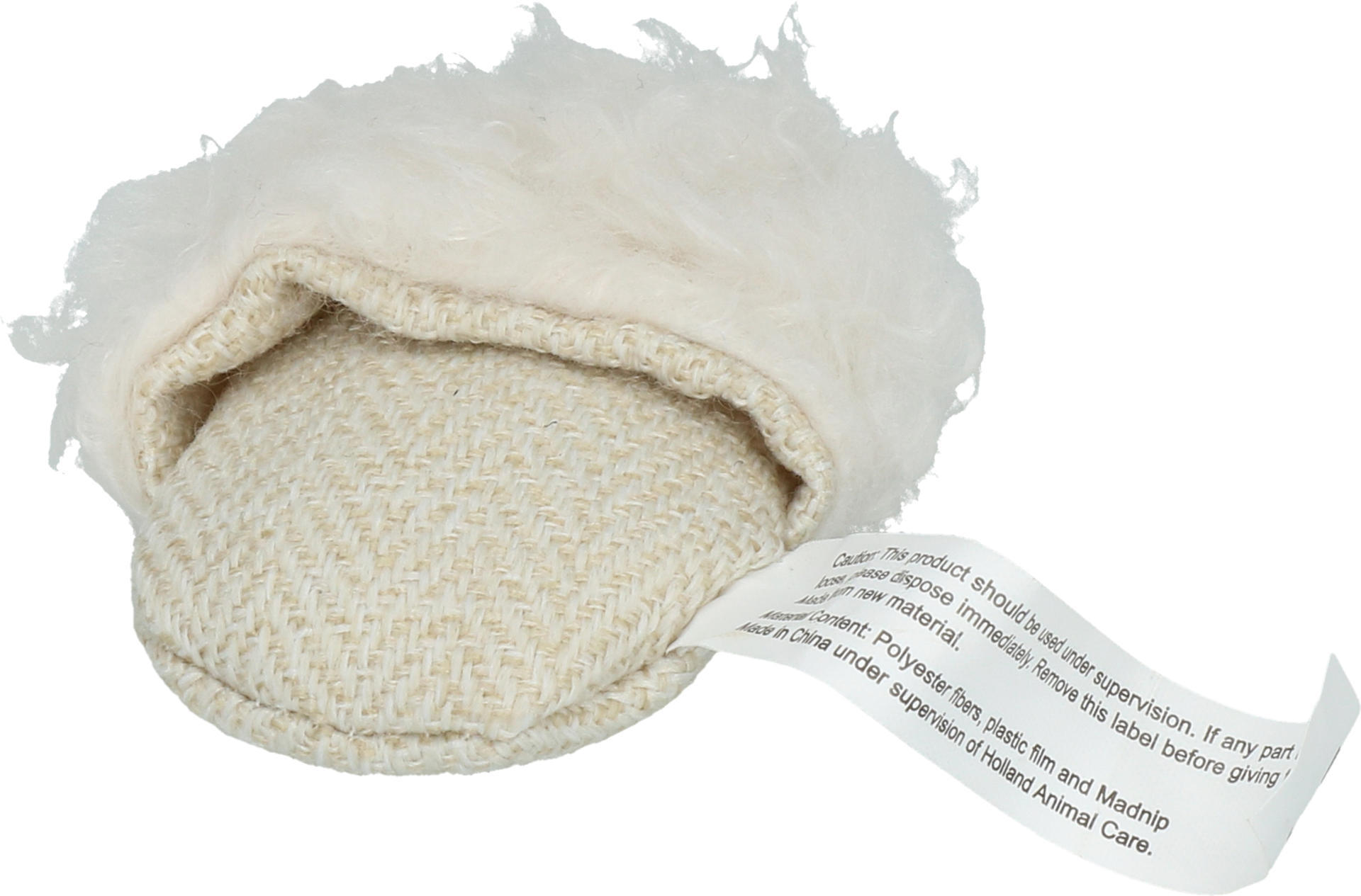 Wool luxury slippers white cat toy