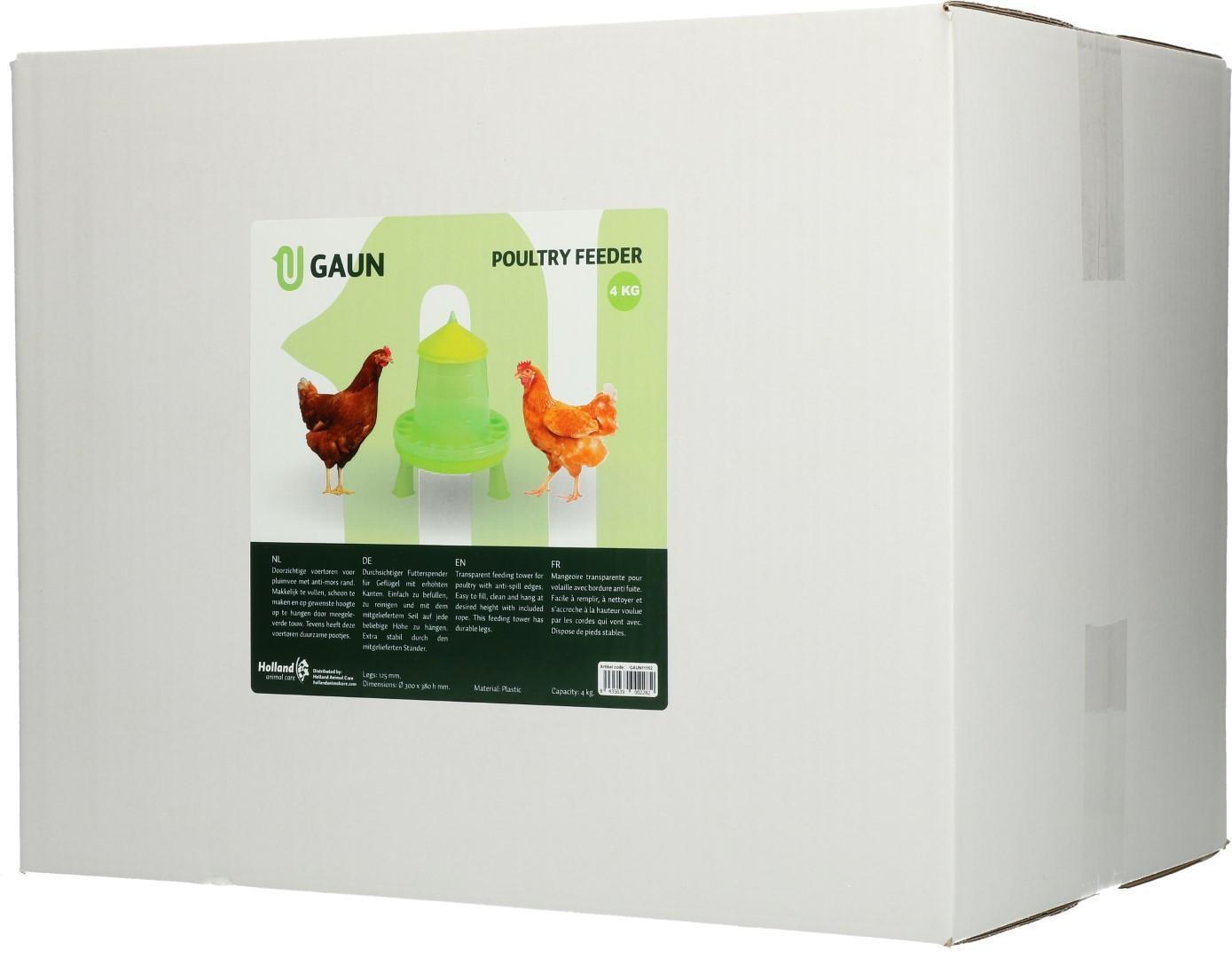 Poultry feed feeder with 4 kg legs