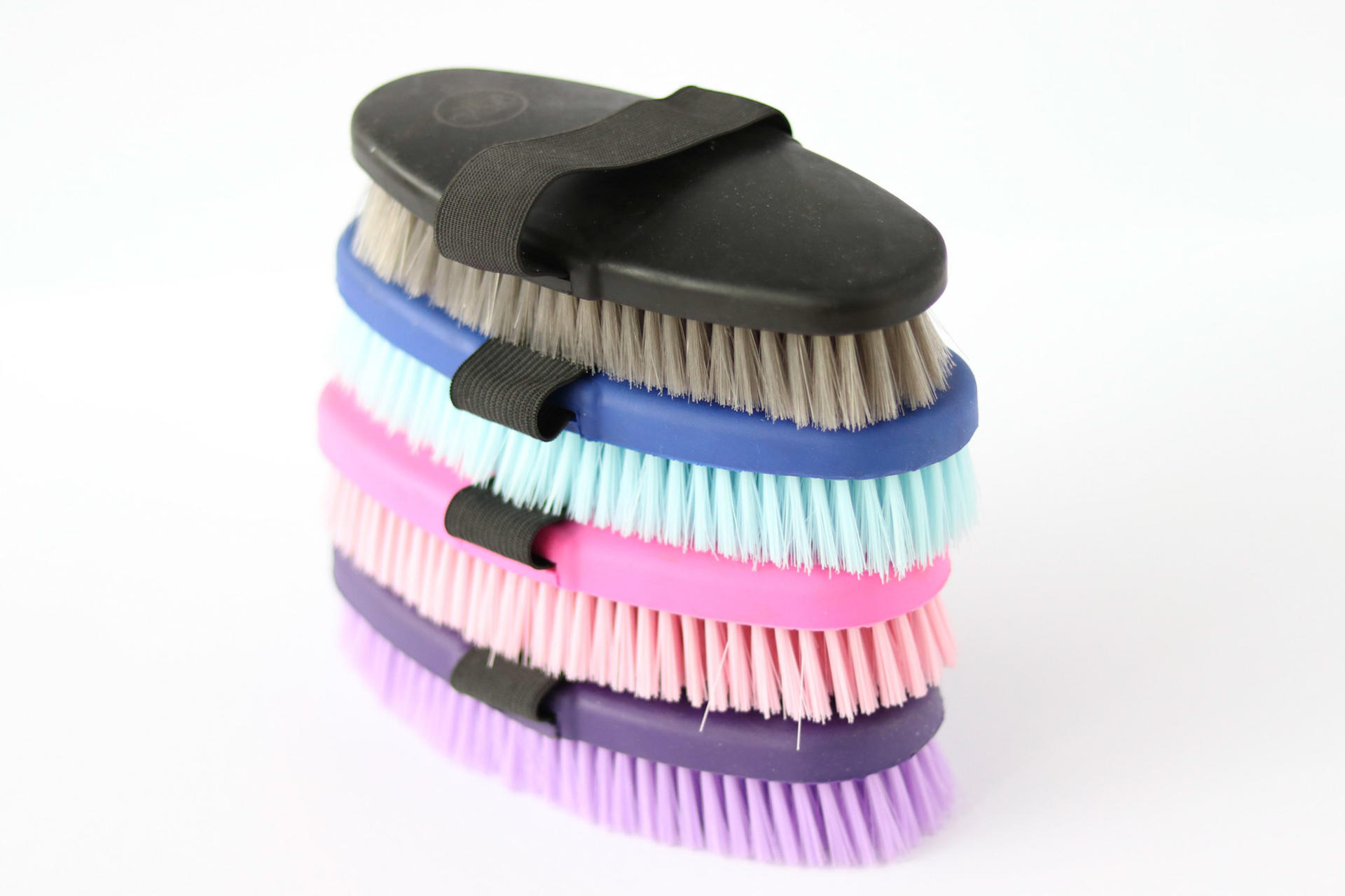 Soft-touch body brush set for horse