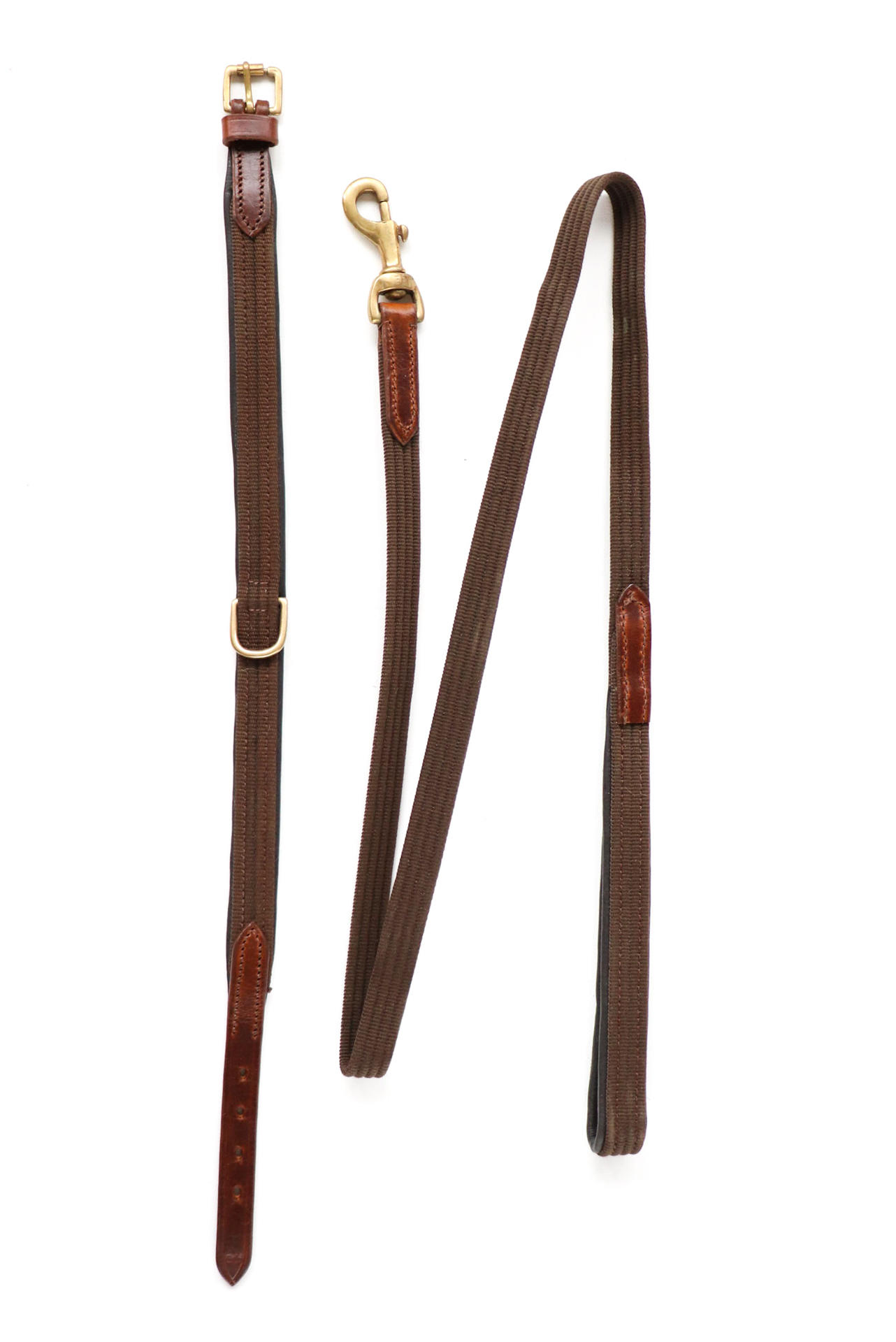 011 Webband Dog leash black with black lining 35cm leather special