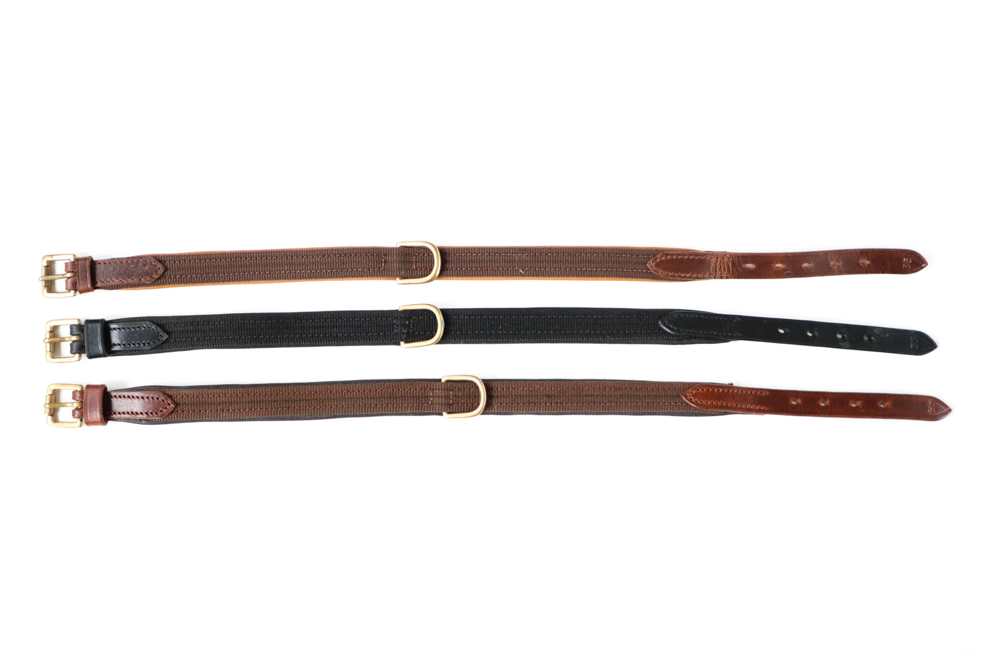 011 Webband Dog leash black with black lining 35cm leather special