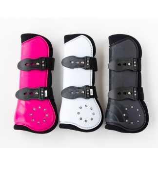 209 Luxury tendon  protection boots glitter shine black full horse foot protection